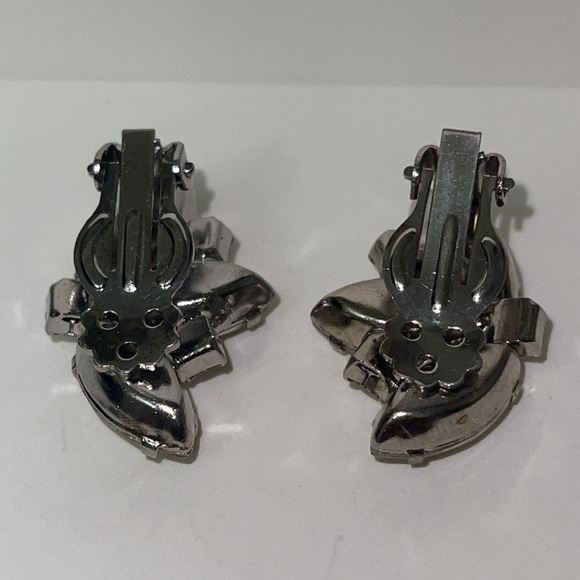 Sparkly Cluster Clip-On Earrings - Picture 3 of 5